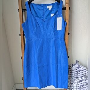 NWT J.Crew Women's Elegant Blue Sleeveless Mini Dress - Size 12